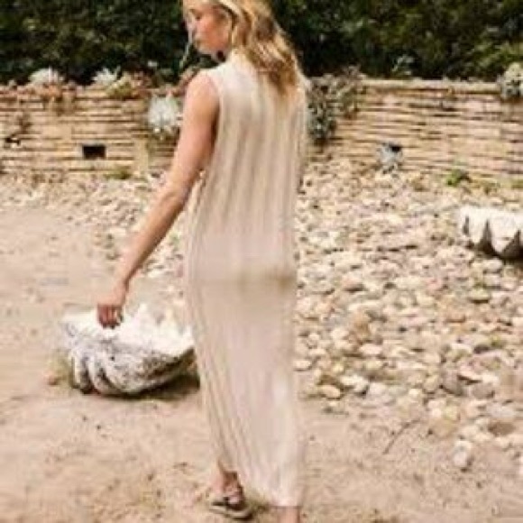 NEW! FREE PEOPLE FP BEACH wide knit dress oatmeal XS - Picture 4 of 11